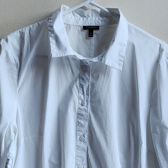 Talbots Crisp White Cotton Blend Button Down Shirt Size 16 - Picture 5 of 15